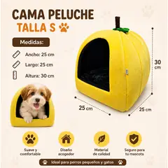 GENERICO - Cama Casita Fruta para Perros y Gatos ''S'' - 25*25 cm x 30cm de altura