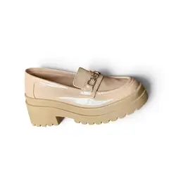 GENERICO - Mocasin Mujer Charol Taco 5 Avaricia 1022-58 Color Beige