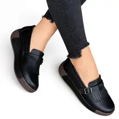 GENERICO - Mocasin Mujer Con Hebilla Avaricia 1022-60 Color Negro