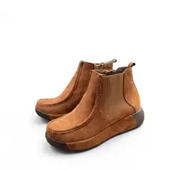 GENERICO - Botin Mujer Gamuza Taco Cuña 3 1062-58 Color Caramelo