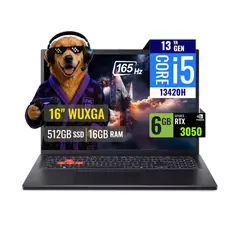 ACER - Laptop Gamer Nitro Lite Intel Core i5 13420H 16GB RAM 512GB SSD 6GB RTX 3050 16 WUXGA FreeDOS