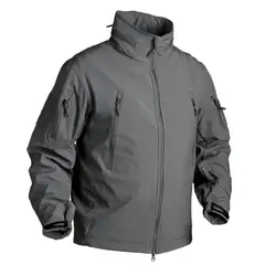GENERICO - Casaca premium piel de tiburon softshell capucha oculta, outdoor, trekking, senderismo