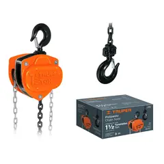 Truper - Tecle con Cadena 1,5 Toneladas Polipasto