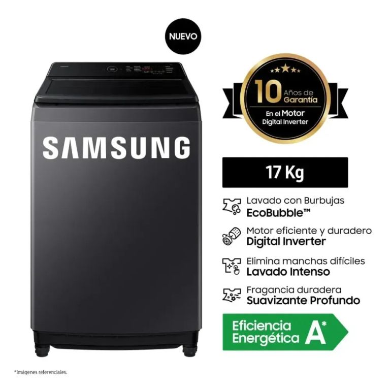 Lavadora WA40F17E7CPE 17 Kg Gris Grafito