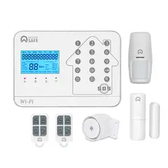 HOUSE SAFE - Kit de Alarma Hogar Conectividad 3 en 1 (Wifi, GSM, Linea Fija)