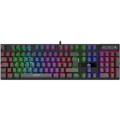 ENKORE - Teclado Gamer 606 - Retroiluminado - USB - Diseño Gaming - Negro