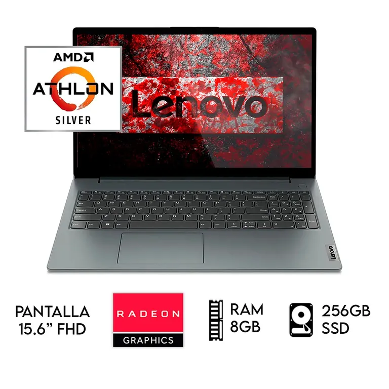 Laptop Athlon Silver 7120u Ram 8gb Ssd 256gb 15,6" Fhd Color Gris Oscuro