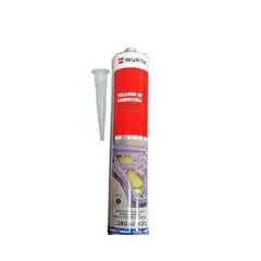 WURTH - Sellador adhesivo poliuretánico Würth para carrocería autos negro 280ml
