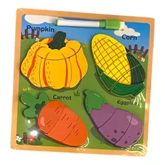 GENERICO - Rompecabezas de Madera de Frutas