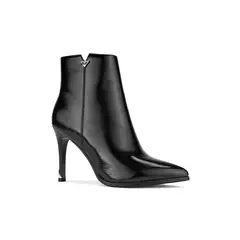 Via Uno - Botin Bk211 Negro Napa Charol Taco 9.5 cm