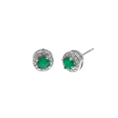 BALIQ - Aretes Esmeralda Plata 925