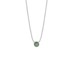 BALIQ - Collar Redondo Esmeralda Plata 925