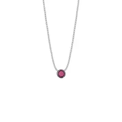BALIQ - Collar Redondo Rubí Plata 925