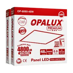 OPALUX - Panel LED Empotrable Premium 48W 60x60 – Set de 4 Unidades