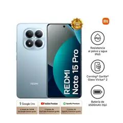 XIAOMI - Celular Redmi Note 15 Pro 16GB RAM (8GB+ 8GB EXT)+ 256GB CAMARA De 200P AI Batería de 6500 mAh