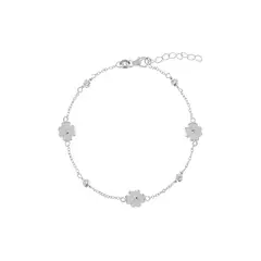 BALIQ - Pulsera Trébol Plata 925