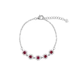 BALIQ - Pulsera Rubí Roset Plata 925