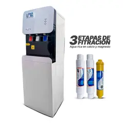 UMA - Dispensador de agua ProWhite Mineralizada con 3 filtros - Purificador de agua