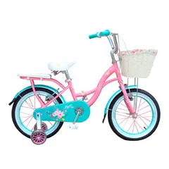 JEFF BIKE - BICICLETA INFANTIL ARO 16 AROS ALUMINIO,CANASTA REFORZADA. MODELO CORAL COLOR ROSADO BB