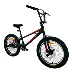 JEFF BIKE - BICICLETA BMX ARO 20 CHASIS ALUMINIO, LLANTAS KENDA Y GIRA 360° MODELO ULTRA COLOR NEGRO