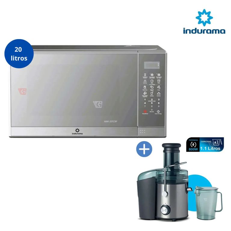 Horno Microondas 20L MWI-20TCRP silver+ EXTRACTOR DE JUGOS 1.1LTS EI-CR (2026)