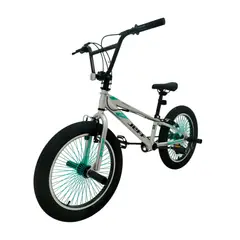 JEFF BIKE - BICICLETA BMX ARO 20 LLANTAS KENDA Y GIRA 360° CON KIT PETS MODELO NITRO COLOR PLOMO