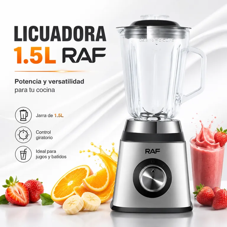 LICUADORA GRIS 1.5L RAF
