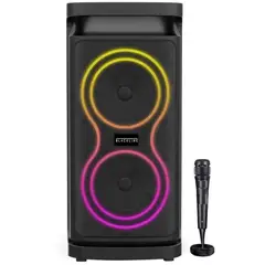 BLACKLINE - TORRE DE SONIDO PARTY BOOM 2X4 + MICRÓFONO INALÁMBRICO BKLTORRE2X4