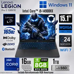 LENOVO - Laptop Legion 5 15IRX10 83LY0007US Intel Core i9-14900HX 16GB RAM 1TB SSD RTX 5070 83LY0007US