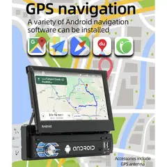 GENERICO - AUTORADIO PANTALLA RETRACTIL ANDROID CARPLAYER ANDROID AUTO
