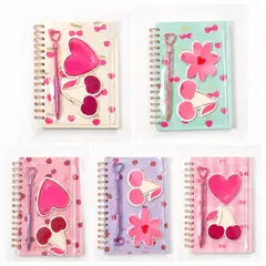 GENERICO - CUADERNO A4 CEREZA + NOTAS Y LAPICERO