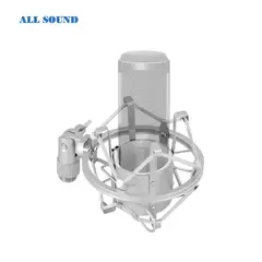 ALL SOUND - SHOCK MOUNT ARAÑA COLOR PLATEADO PARA MICRÓFONO ER-3