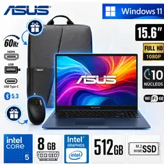ASUS - Laptop Vivobook 15 X1504VA-BQ4454W Intel Core 5 120U 8GB RAM 512GB SSD 15.6" FHD