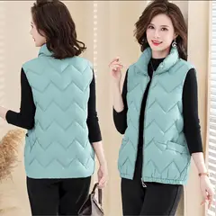 GENERICO - Chaleco Acolchado para Mujer Sin Mangas Casaca Térmica Ligera para Invierno