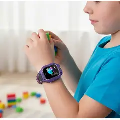GENERICO - SMARTWATCH Q19 CHIP LLAMADAS RASTREO CÁMARA MORADO