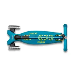 MICRO - Scooter Maxi Deluxe Foldable LED Petrol Green
