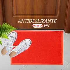 SM - ALFOMBRA ANTIDESLIZANTE 38x58 CM COLOR ROJO