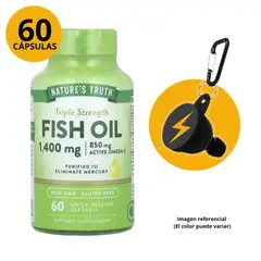 Nature'S Truth - OMEGA 3 FISH OIL 1400MG 60 CAPSULAS BLANDAS SABOR LIMON + PORTASUPLEMENTOS DE REGALO