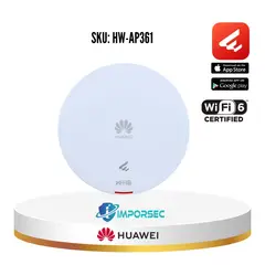 HUAWEI - Ap361 Access Point Wifi6Ghz Ax1800 1.77Gbps Mu-Mimo 2X2 Poe Interior Antena Smart