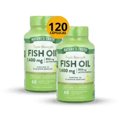 Nature'S Truth - PACK DE 2 OMEGAS 3 FISH OIL 1400MG 120 CAPSULAS BLANDAS SABOR LIMON