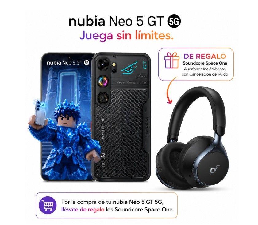 NUBIA NEO 5 GT 5G 8GB+256GB - NEGRO + REGALO