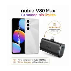 ZTE - NUBIA V80 MAX 8+12GB+256GB - PLATEADO + REGALO