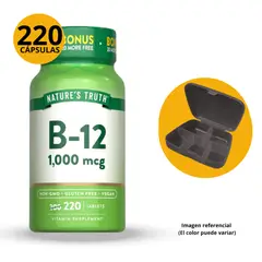 Nature'S Truth - VITAMINA B12 1000MCG 220 PASTILLAS + PASTILLERO DE REGALO