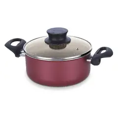 TRAMONTINA - Olla de Aluminio y Antiadherente Paris Guinda 20 cm 2.9 L