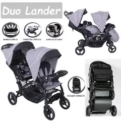 EBABY - Coche Cuna Mellicero »DUO LANDER Plegable Compact