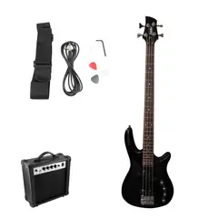 FIDDLER - Bajo Eléctrico Negro + Amplificador 20W