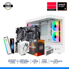XPG - PC GAMER RYZEN 7 5700G, 16GB RGB, SSD 512GB, CASE RGB, 600W-BRONZE