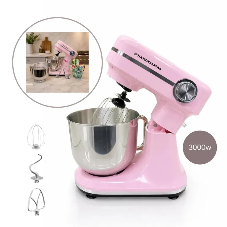 Batidora Profesional D'Nationalstar Planetaria 6LT Rosado 3000 Watts