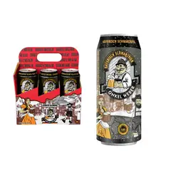 GOURMET 117 - SIXPACK CERVEZA NEGRA BAYERISCH SCHWARZBIER ONKEL WEBER LATA X 500ML
