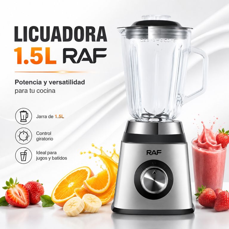 LICUADORA GRIS 1.5L RAF